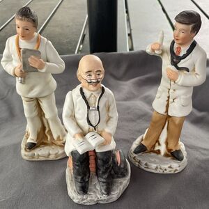 Vintage Ayerst Dresden Lace Porcelain Miniature Doctors